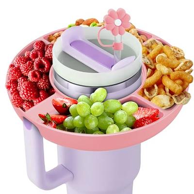 WOBBLO Snack Cup with Straw, Stadium Tumbler with Snack Bowl, 2 in 1 Combo  Cup, Leakproof