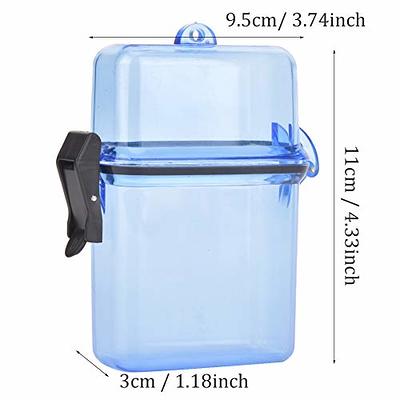 T best Diving Dry Box, Underwater Plastic Transparent Floating Watertight  Case Waterproof Diving Sealing Dry Storage Box with Rope Hook for Surfing Canoe  Kayak(Transparent Blue)