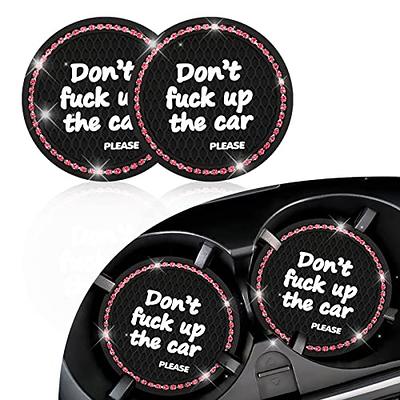 2pcs Bling Car Coasters for Cup Holder,Universal Vehicle Cup Holder  Coaster,2.75