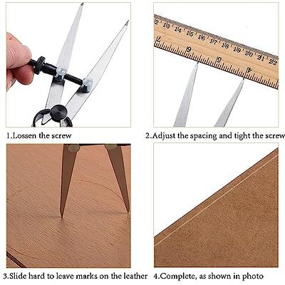 4 Pieces Edge Leather Beveler Craft Edge Beveler Cutting Beveling Leather  Skiver Tool for DIY (1.5 mm, 1.2 mm, 1.0 mm, 0.8 mm)
