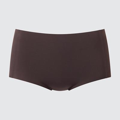 Women's Airism Ultra Seamless Shorts High Rise Briefs with Quick-Drying, Dark Brown, Medium