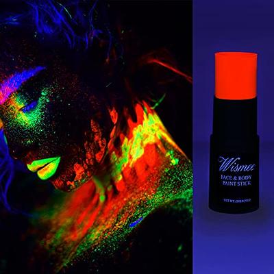  6 Pieces Glow in The Dark Paint, Glow in The Dark Face Body  Paint Glow Sticks Makeup Face Painting Kits for Kids Adult, Neon Face Paint  Crayons UV Crayons Kit for