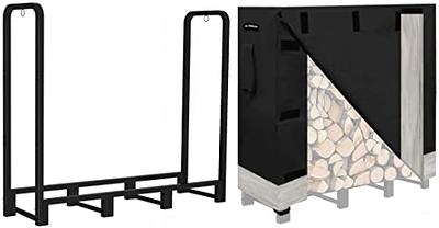 VIVOHOME 33 in. Heavy-Duty Indoor/Outdoor Firewood Rack with Kindling  Holder - Yahoo Shopping