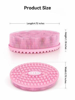 Body Brush for Wet Dry Brushing, Silicone Body Scrubber for Gentle  Exfoliating on Softer Glowing Skin, Gentle Massage with Silicone Loofah  Bath Brush