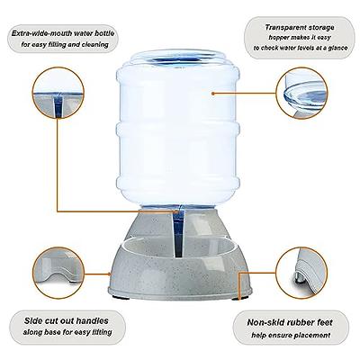 TENINYU Pet Water Dispenser Station - 3 Gallon/11L Replenish Pet Waterer for Big Dog Cat Animal Automatic Gravity Water Drinking Fountain Bottle Bowl