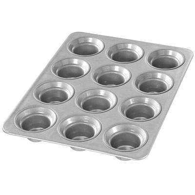 Baker's Mark 12 Cup 5 oz. Glazed Aluminized Steel Jumbo Muffin / Cupcake Pan  - 18 x 13