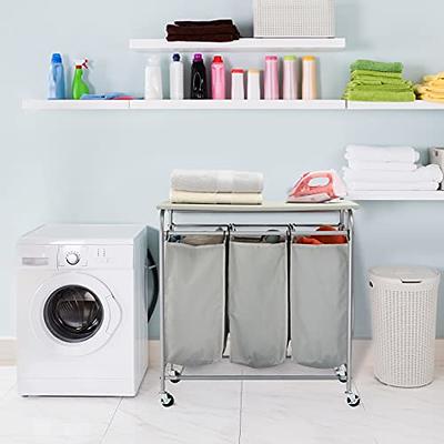 HollyHOME Rectangular Laundry Sorter with Folding Ironing Board, 3-Section Laundry  Basket Sorter with Lockable Wheels for Laundry Bedroom Bathroom Living Room  Grey - Yahoo Shopping