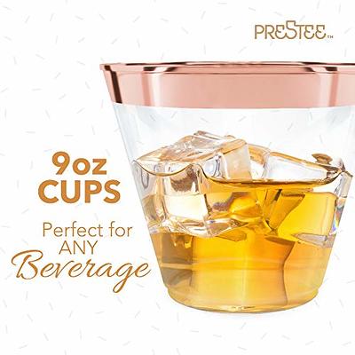 Prestee 200 Clear Plastic Cups - 9 Ounce, Hard Disposable Cups, Plastic  Wine Cups, Plastic Cocktail …See more Prestee 200 Clear Plastic Cups - 9