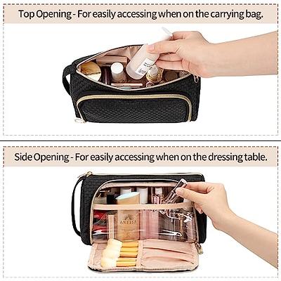 CUBETASTIC Travel Toiletry Bag, Makeup Bag for Women, Portable  Water-resistant Small Travel Bag for Toiletries & Cosmetic Essentials