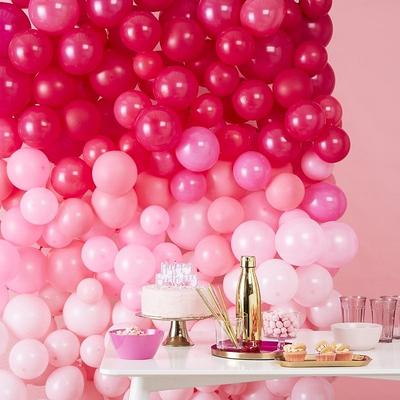 PartyWoo Hot Pink Balloons, 120 pcs 5 inch Latex Balloons with Balloon  Glue, Birthday Balloons, Small Balloons, Party Balloons for Pink Party