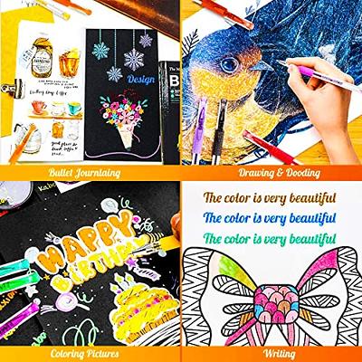 Gel Pens 30 Colors Gel Marker Set Colored Pen with 40% More Ink for Adult Coloring Books Drawing Doodling Crafts Scrapbooks Bullet Journaling