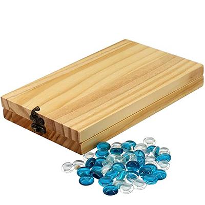 AMEROUS Wooden Mancala Board Game Set with 72+8 Bonus Multi Color Glas