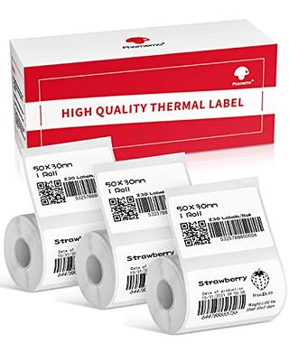 3x230 pcs] Phomemo Thermal Sticker Label Paper, Multi-Purpose Self-Adhesive  Tag for M110, M220, M120, M200, M221 Label Maker Machine, Phomemo Original  Labels 1.96'' x1.18'' (50x30mm), Black on White - Yahoo Shopping
