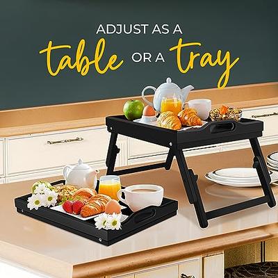 KEEKR Bed Tray with Adjustable Height for Eating - Portable Food Table