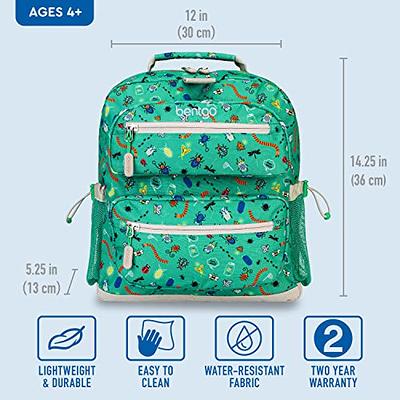 Bentgo® Kids Lightweight 14” Backpack in Unique Prints for School, Travel,  & Daycare - Roomy Interior, Durable & Water-Resistant Fabric, & Loop for