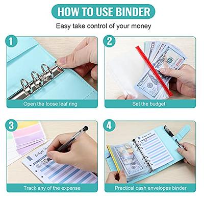 Black & Brown A6 Budget Binder | Money Binder with Cash Envelopes | Cash  System Envelope for Savings and Budgeting with Rose Gold Stickers