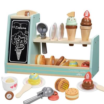 Frogprin Kids Coffee Maker Playset-Wooden Kitchen Toys, Toddler Play  Kitchen Accessories, Pretend Play Food Sets for Kids Kitchen, Encourages