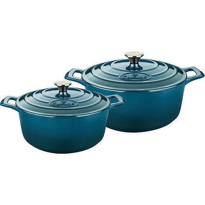 Cuisinart Chef's Classic 3qt Blue Enameled Cast Iron Round