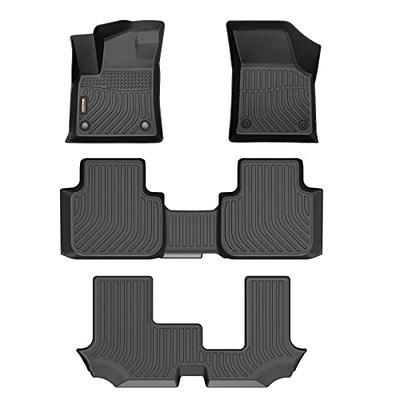 Motor Trend Original FlexTough Black Rubber Car Floor Mats with Trunk Cargo  Liner - All Weather Automotive Floor Mats, Heavy Duty Trim to Fit Design