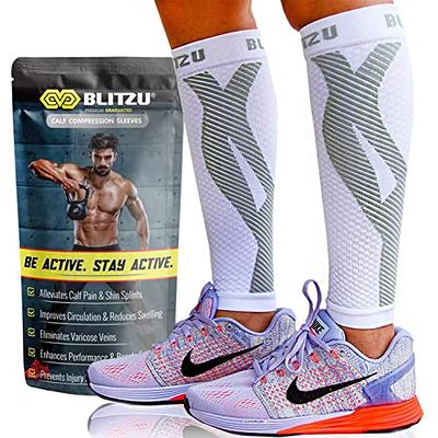 BLITZU Footless Compression Socks for Women Men Kids Compression Stockings  Leg Compression Sleeve Compression Socks Wide Calf Foot Compression Sleeve  Compression Wrap Calf Sleeves White XXL - Yahoo Shopping