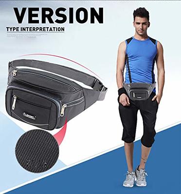 NOOLA Fanny Pack Large Waist Bag Pack for Men Women Hip Bum Bag With Water  Bottle Holder Adjustable Strap Suitable For Outdoors Workout Traveling  Hiking Cycling Dog Walking Black