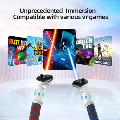 AMVR Upgraded Controller Grips Cover Compatible with Meta/Oculus Quest 3  Accessories, with Battery Opening Cover and Knuckle Straps Protector(Not  for