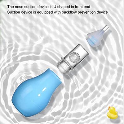 URAQT Baby Nasal Aspirator, Baby Nose Sucker Electric Nose Cleaner with 6  Suction Levels and 2 Sizes Silicone Tips, Anti-backflow Nose Vacuum Cleaner