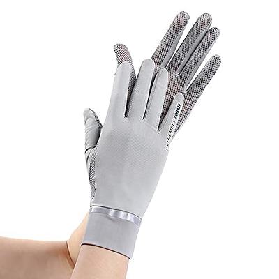 Women Summer UPF 50+ UV Sun Protection Gloves Cooling Breathable Mittens  Half Finger Quick Dry Hand Glove for Driving Riding