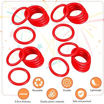 12 Pieces Ring Toss Rings for Bottles Red Plastic Rings for Ring Toss  Plastic Bottle Ring