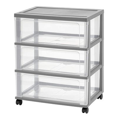 Iris USA 2Pack 47QT Extra Large Stackable Plastic Storage Drawers, White