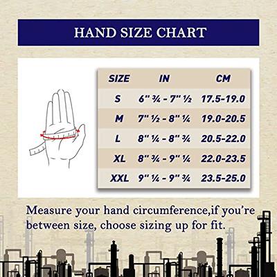 AIGEVTURE Heavy Duty Synthetic Leather Impact Work Gloves Men, Mechanic  Gloves, Sensitive Touch Screen Flexible Grip Gloves for Work