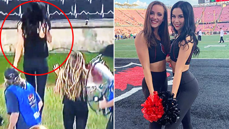 Louisville cheerleader Elizabeth Scott suffers broken nose