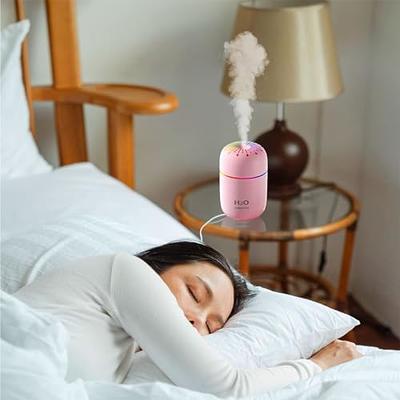 Mini-Humidifier-Portable-Small-Cool-Mist -USB-Personal-Desktop-Vaporizer-Night-Light-Function-Super-Quiet-Car-Office- Home-Bedroom-Baby-Room-Travel 