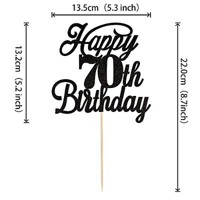 Zyozi® Gold Glitter 70 & Fabulous Cake Toppers Seventy 70th Birthday Cake  Picks Wedding Anniversary Party Cake Decorations Supplies