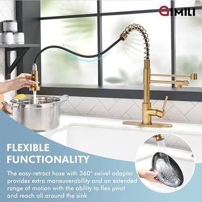 KRAUS Purita 100% Lead-Free Kitchen Water Filter Faucet in Brushed Gold