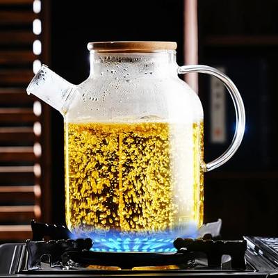 54oz Water Pitcher Glass Pitcher Tea Kettle Large Pitcher Glass Teapot  Water Carafe Cold Juice Iced