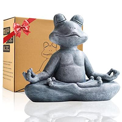 Goodeco 12.5 L×10 H Meditating Yoga Frog Statue - Gifts for