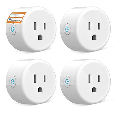 TREATLIFE Alexa Smart Plugs 4 Pack, 7 Day Heavy Duty Programmable Timer  Outlet, Works with Alexa and Google Home, 1800W 15A WiFi Plug, Child Lock