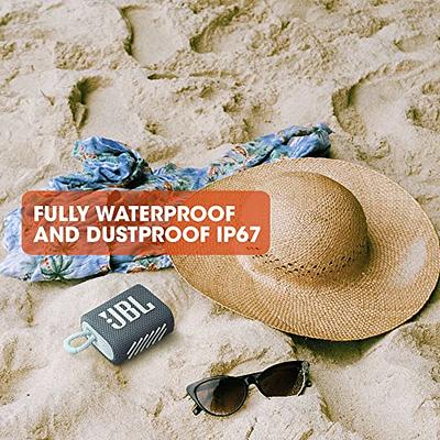  Boomph On-The-Go Kit: JBL Go 3 Portable Bluetooth Wireless  Speaker, IP67 Waterproof and Dustproof Built-in Battery - Gray : Electronics