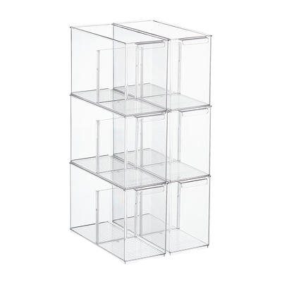 Cabinet-Depth Pantry Bins with Divider Case of 6