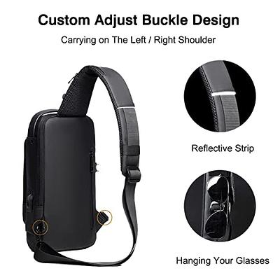 USB Charging Sport Sling Anti-theft Shoulder Bag, Anti Theft Sling Bag,  Waterproof Shoulder Backpack, Sports Crossbody Bag