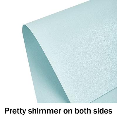 100 Sheets Blue Shimmer Cardstock 8.5 x 11 Metallic Paper, Goefun 80lb Card  Stock Printer Paper for Invitations, Weddings, Parties, Showers - Yahoo  Shopping