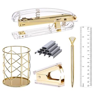 KAAKOW Gold Desk Organizers and Accessories Office Supplies Set