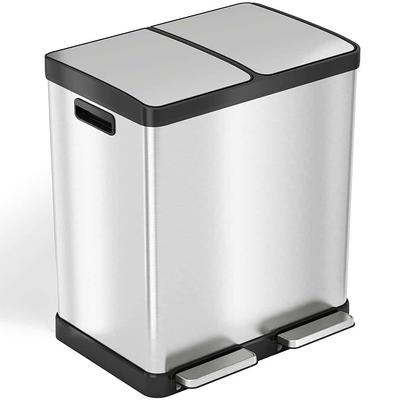 Halo 13 Gallon Step Pedal Trash Can with AbsorbX Odor Filter