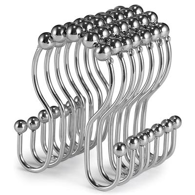 2 Lb Depot 12pcs Stainless Steel Shower Curtain Hooks With Double