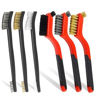 6pcs Small Wire Brushes Set For Cleaning Metal Brushes Brass Wire