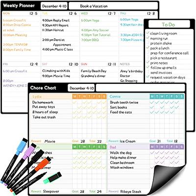 Magnetic Chore Chart for Kids Multiple Kids and Weekly Calendar for Fridge  Set, 3 Pcs Magnetic Dry Erase Boards for Refrigerator, Responsibility Chore  Chart for Adults Teenager Magnet Whiteboard - Yahoo Shopping