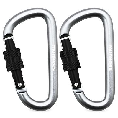  XIECHANEE 30PCS Aluminum Carabiner Clips, 2 D Shape