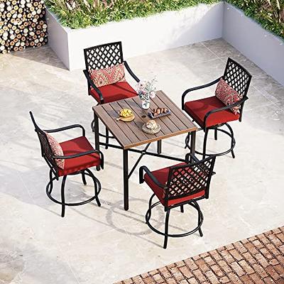 Sophia & William 4 Piece Metal Patio Conversation Sofa Set 5-Seat