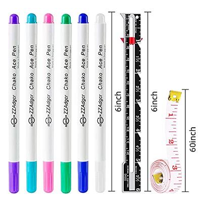6PCS Water Erasable Fabric Marking Pen Disappearing Ink Fabric